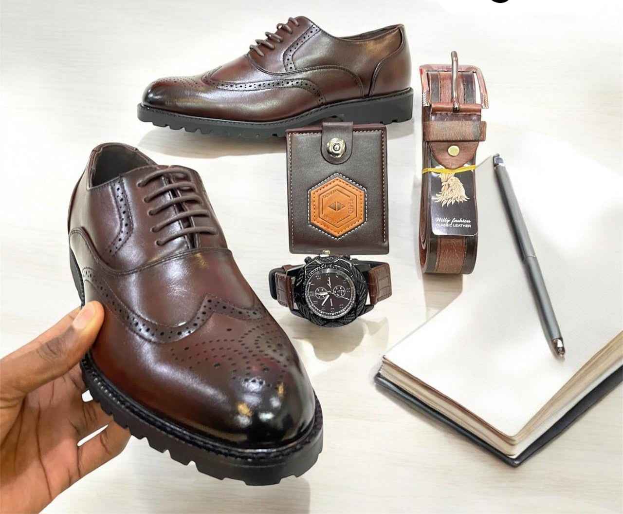 The Classic Wingtip Brogue: Men's Handcrafted Leather Dress Shoes