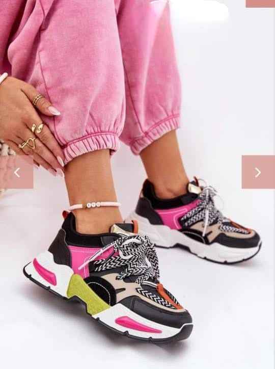ColorRush Chunky Street Sneakers β Multicolor Mix