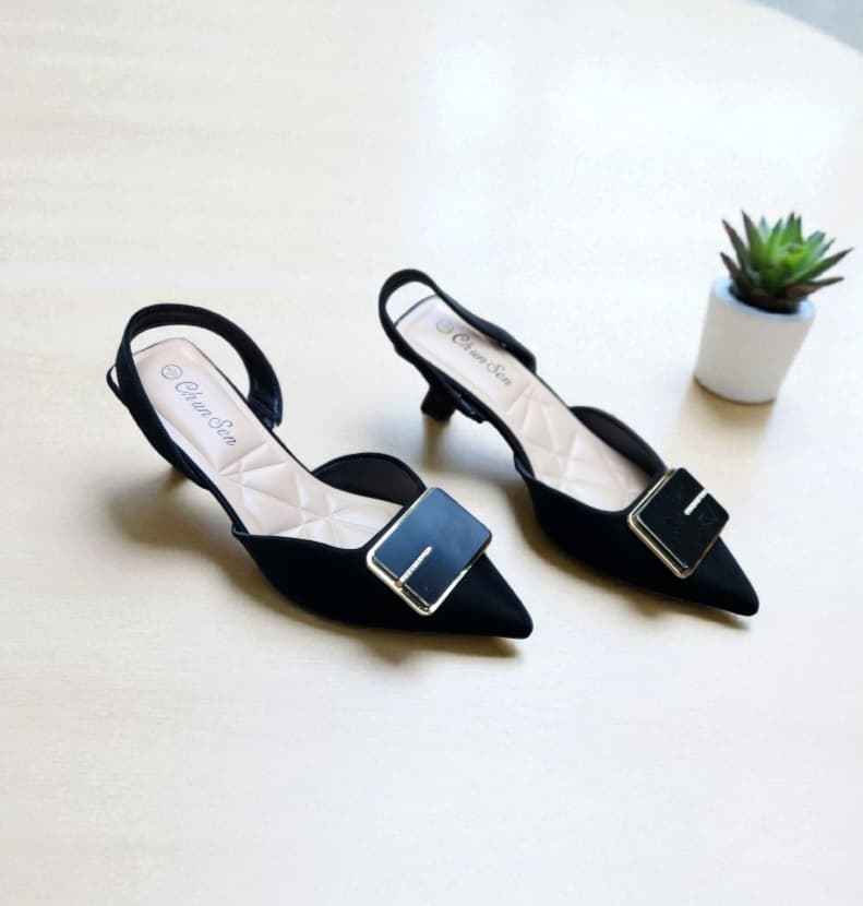 Buckle Slingback Heels