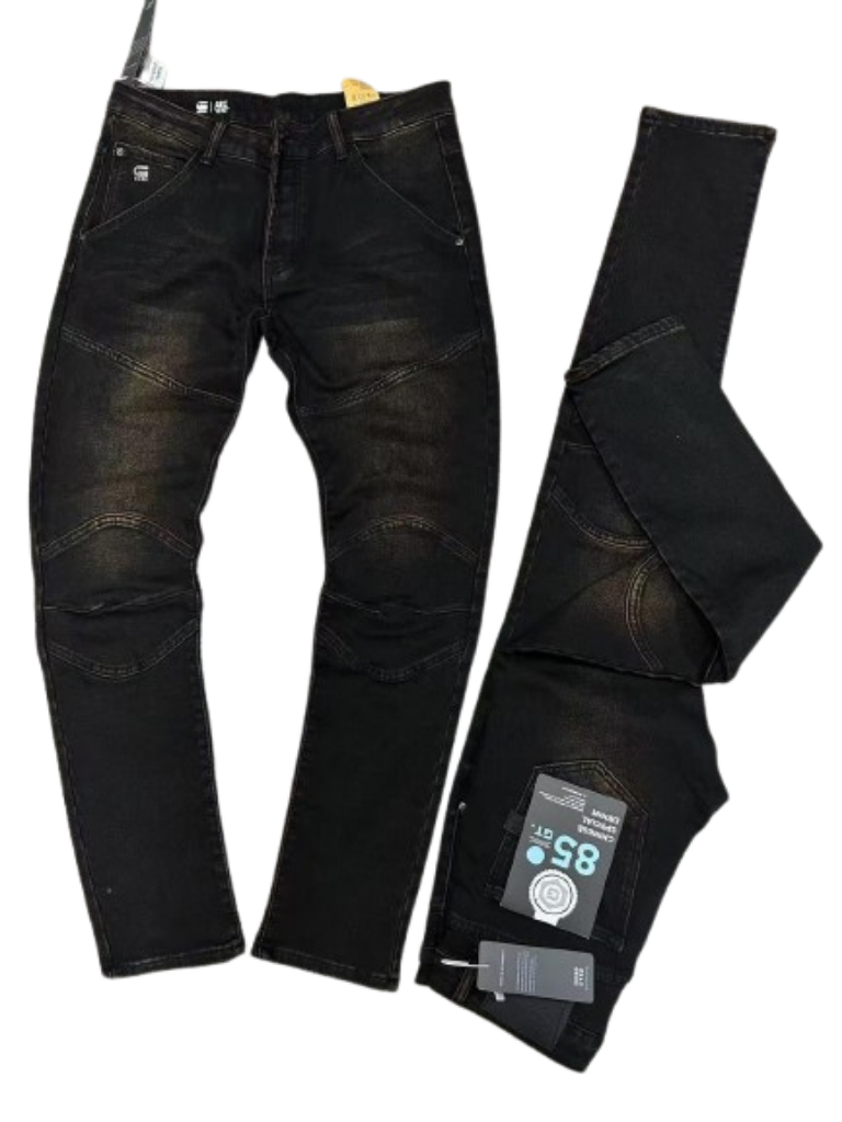 Tactical Denim Jeans – Men's Reinforced Streetwear with Zipper & Strap - Litlavish Boutique