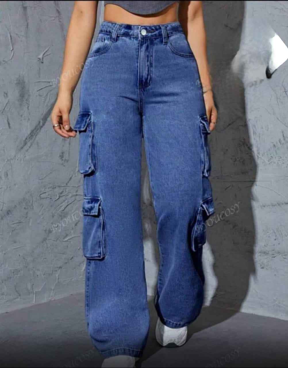 Women's High-Waist Wide-Leg Denim with Streetwear Edge
