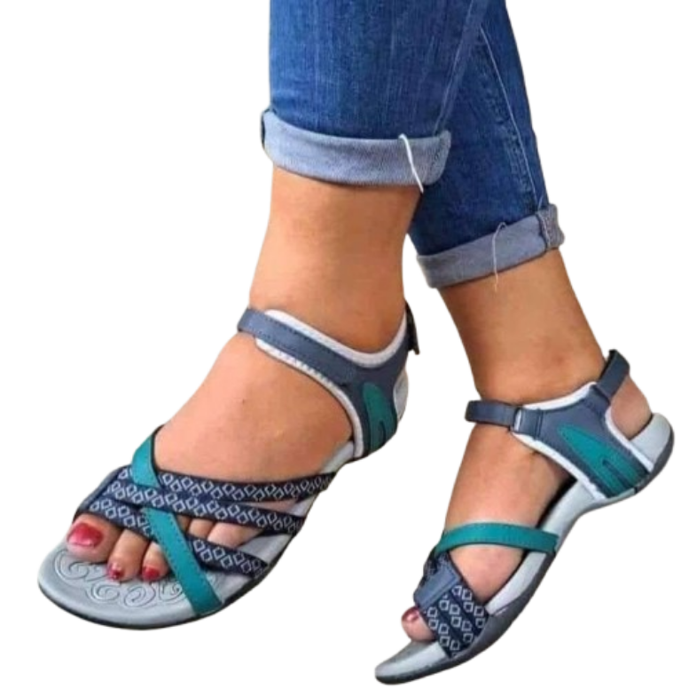 Teal Multi-Strap Sport Sandals –