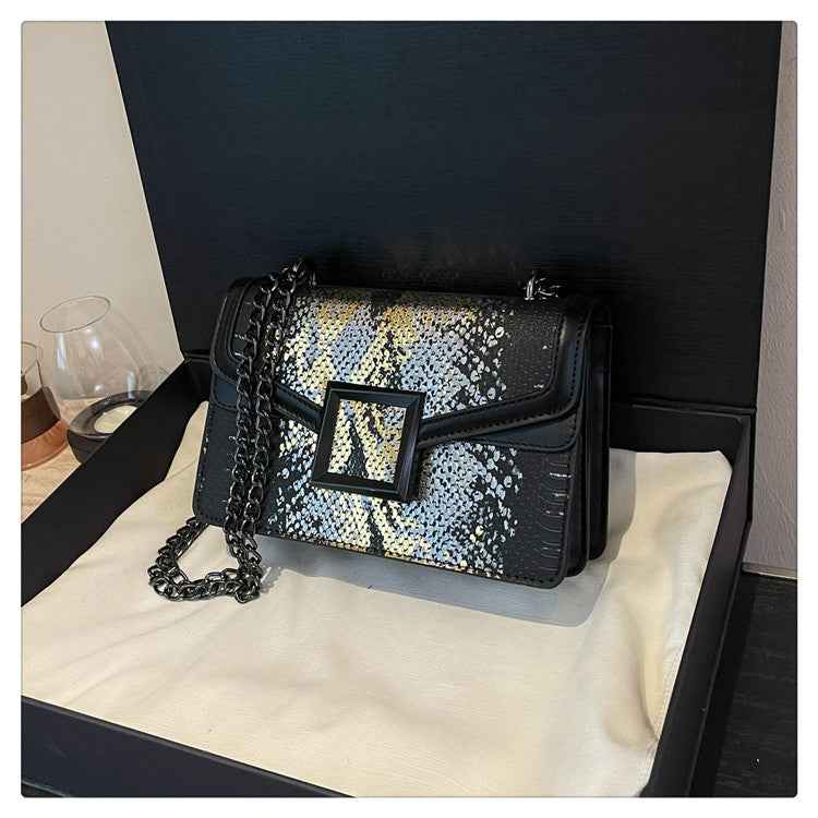 Snakeskin print Shoulder Bag