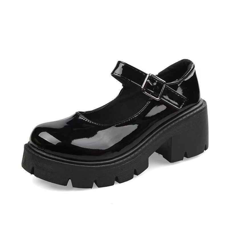 Velvet Rebel  Platforms – Gloss Black