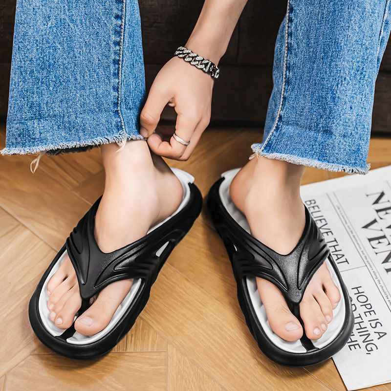 Duo-Tone Comfort Slides – Unisex Molded Sandals with Textured Footbed