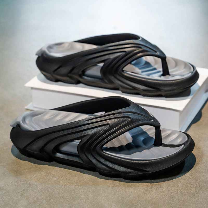 Duo-Tone Comfort Slides – Unisex Molded Sandals with Textured Footbed