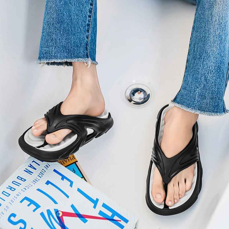 Duo-Tone Comfort Slides – Unisex Molded Sandals with Textured Footbed