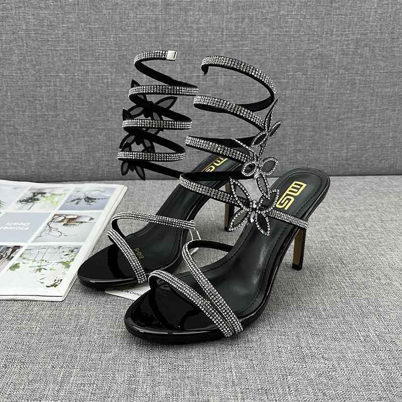 Twilight Crystal Butterfly Sandals