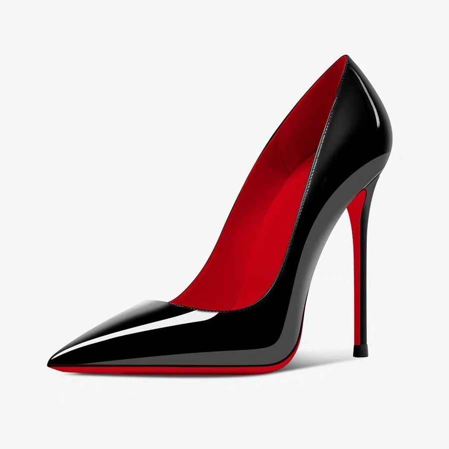 Lustrous Red-Sole Stiletto Heels.