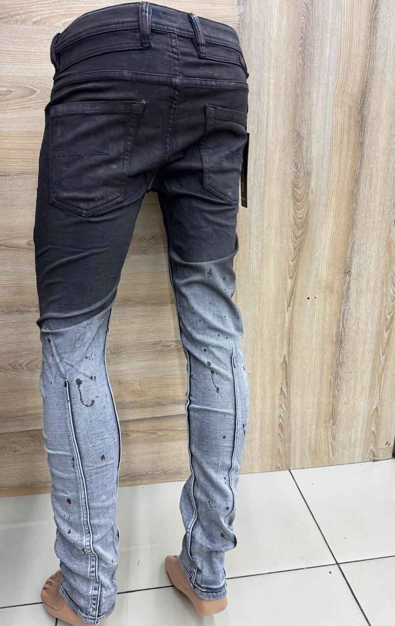 Eclipse Gradient Jeans – Charcoal Fade