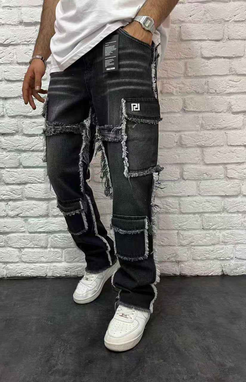 Urban Edge Pannelled Baggy Jeans