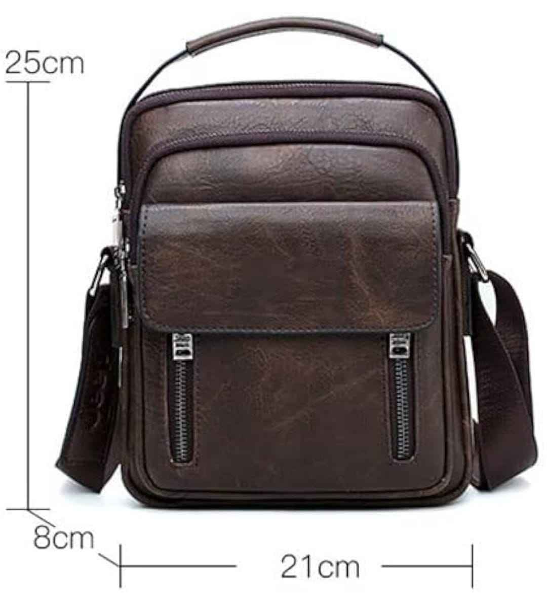 UrbanEdge Multi-Zip Faux Leather Shoulder Bag