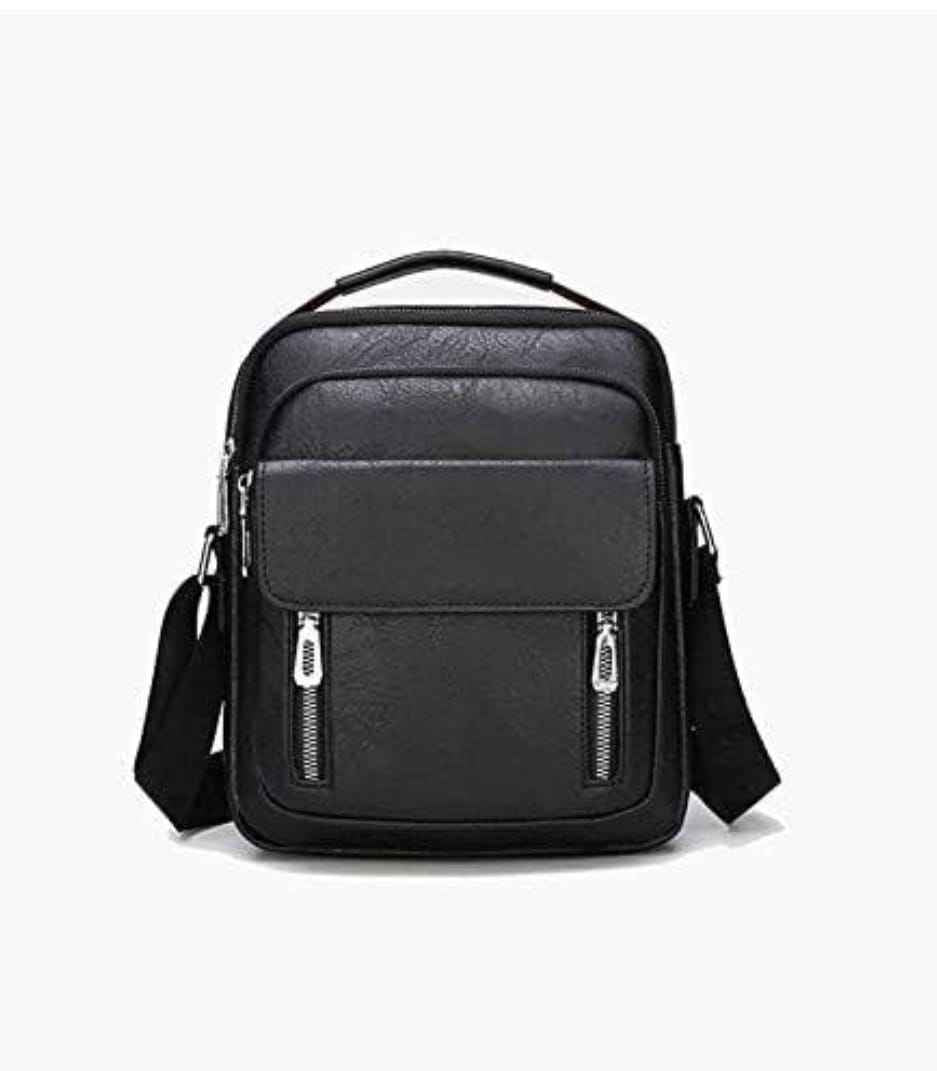 UrbanEdge Multi-Zip Faux Leather Shoulder Bag