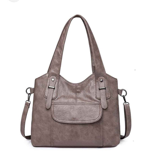 Urban Luxe Buckled Leather Handbag