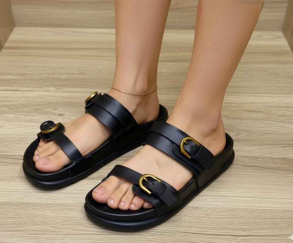 Vega Twin Buckle Sandals