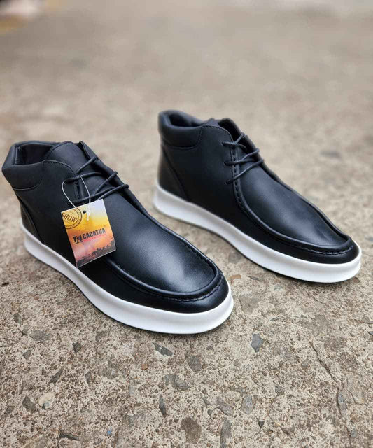 LUXURY Apex High-Top Leather Sneakers