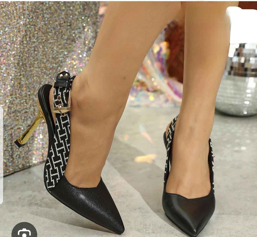 GildedMuse Geometric Stiletto Heels
