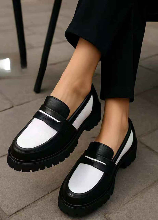 Monochrome Edge Chunky Loafers