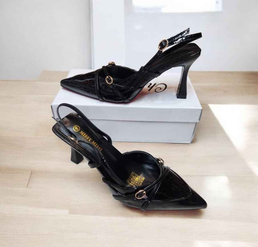 Slingback Pointed-Toe Heels