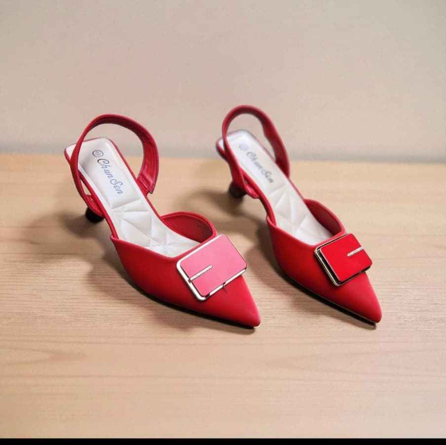 Buckle Slingback Heels