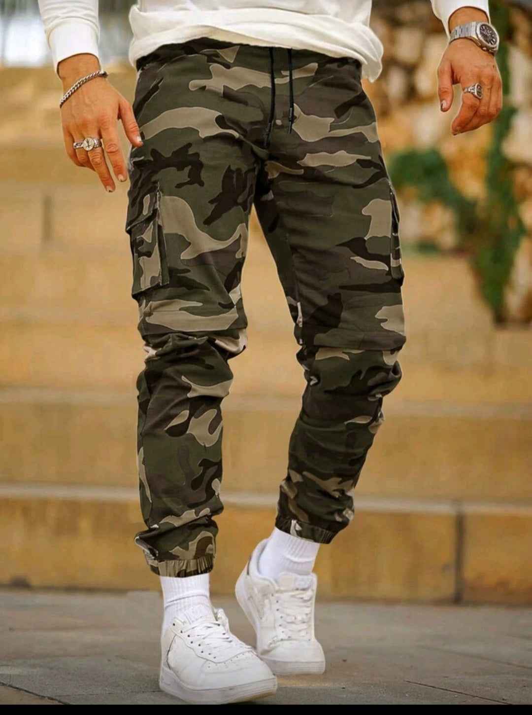 Men’s Camouflage Cargo Jogger Pants