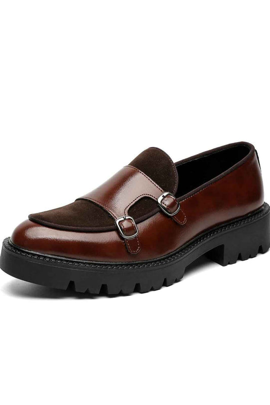 Bordeaux Monk Strap Loafers –