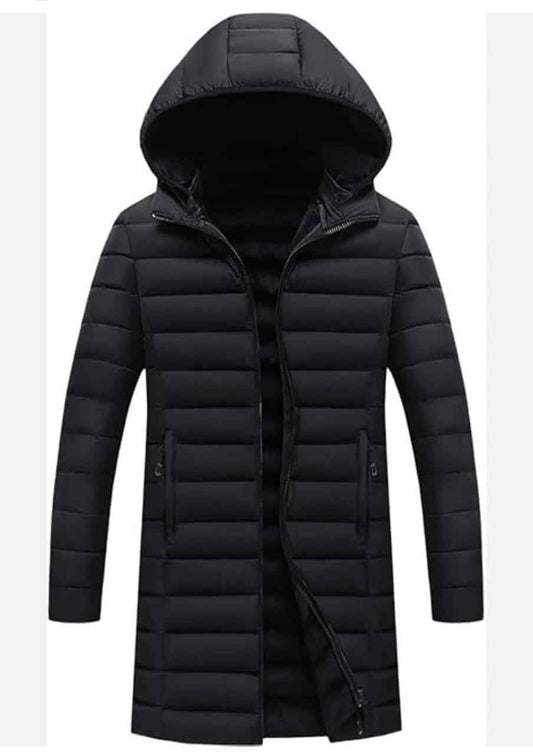 Men's Classic Hooded Longline Puffer Jacket