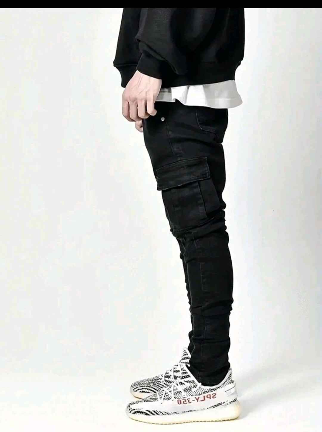 Streetwear Style Skinny Cargo pants