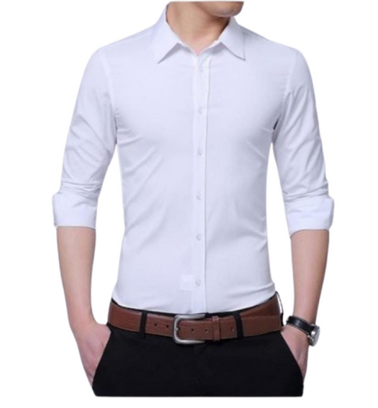 Men's Premium Slim Fit Long-Sleeve Shirt - Litlavish Boutique