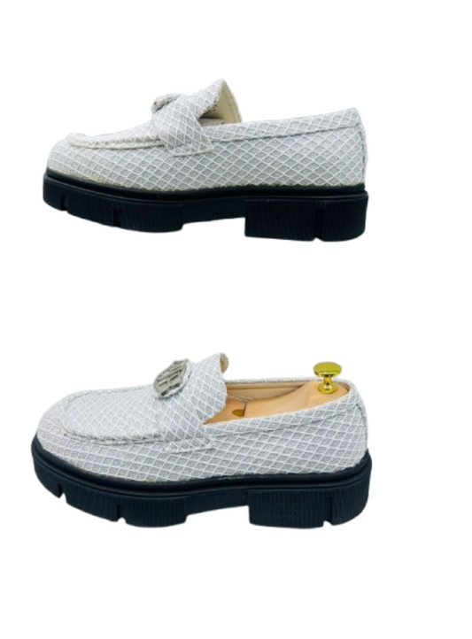 Diamond-Textured Loafers - Litlavish Boutique