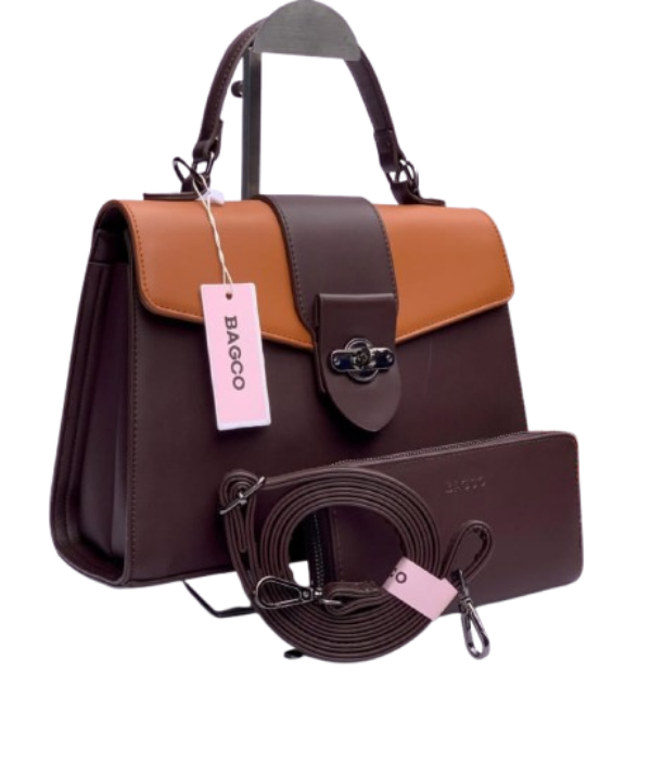 BAGCO BX0125 Handbag & Wallet Set – Women's Structured Tote with Multi-Color Options & Functional Compartments - Litlavish Boutique