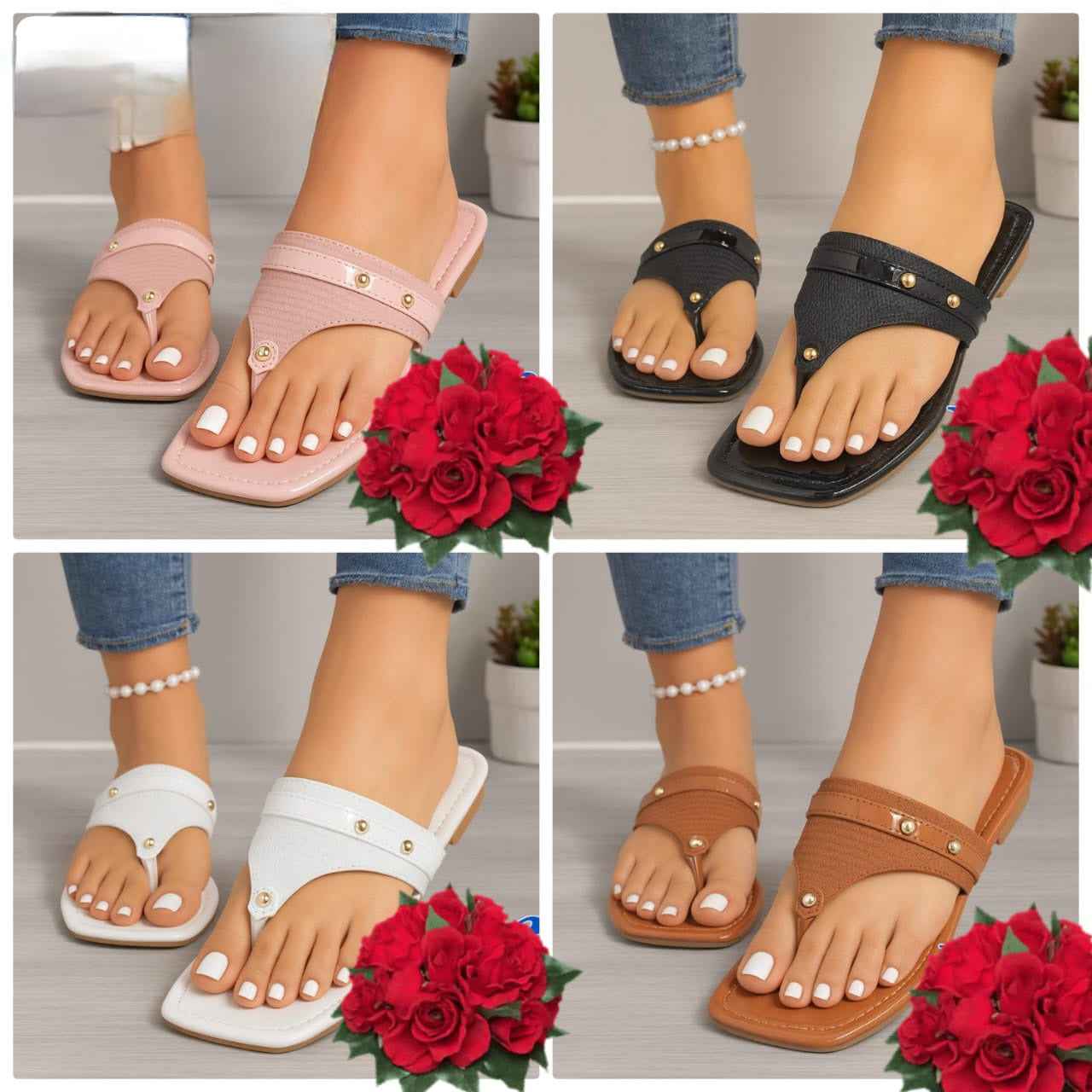 Studded Charm Sandals