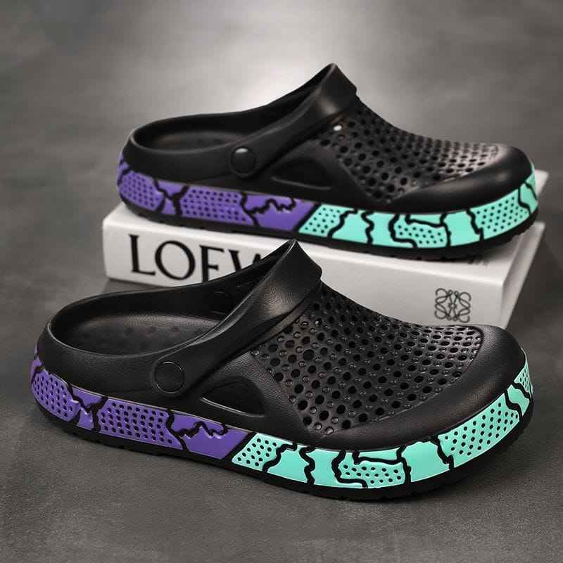 Ladies' Casual with Two Tone Hand Painted Design Clogs