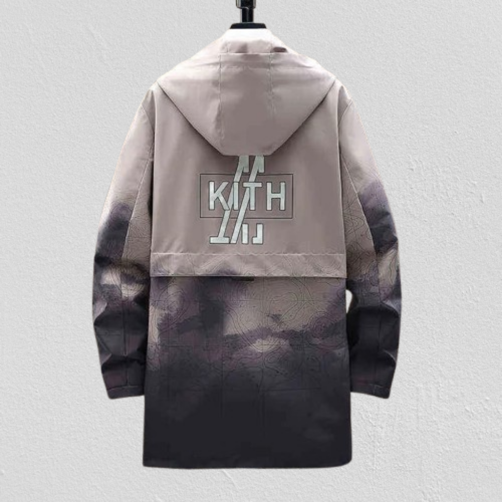 Vihana Men's Gradient Ink Wash WindbreakerJacket