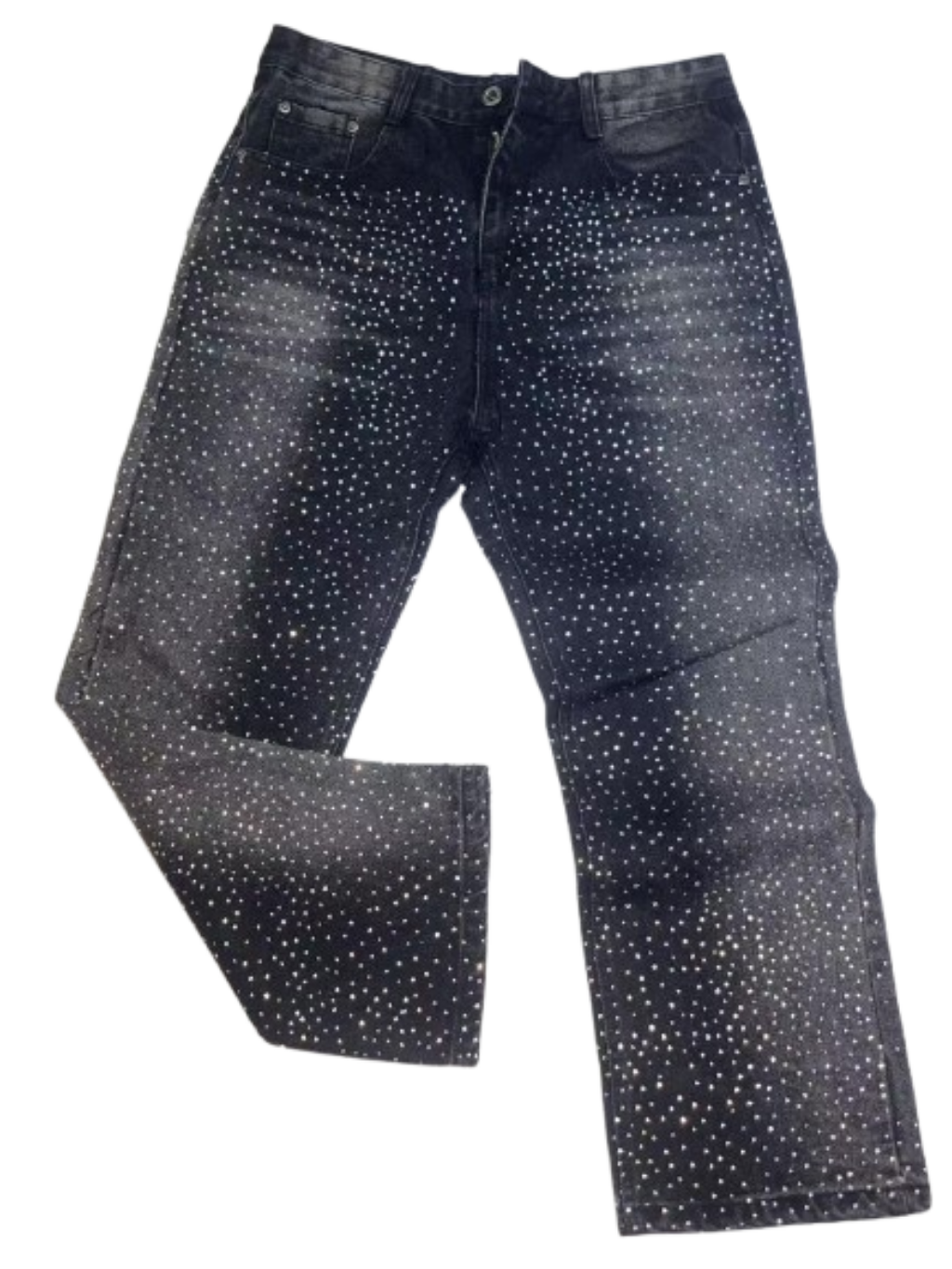 Stardust Rhinestone Jeans – Black Sparkle