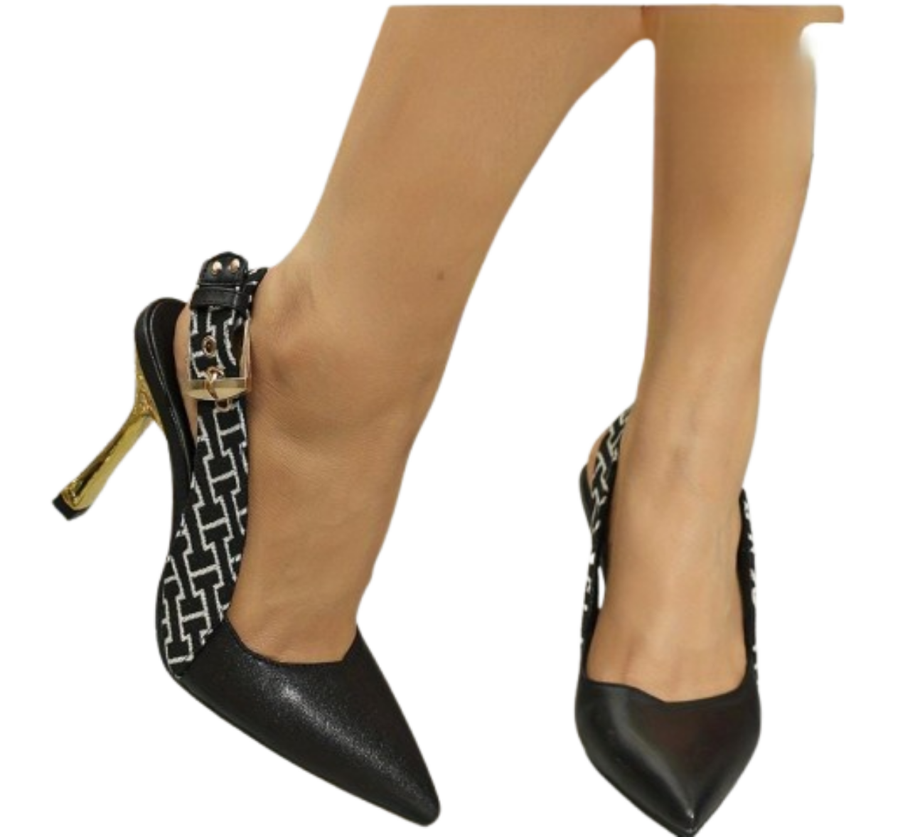 GildedMuse Geometric Stiletto Heels