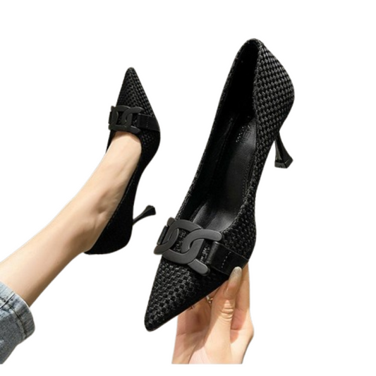 Chic Woven Stileto Heels