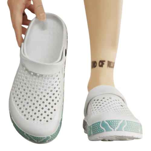 Ladies' Casual with Two Tone Hand Painted Design Clogs